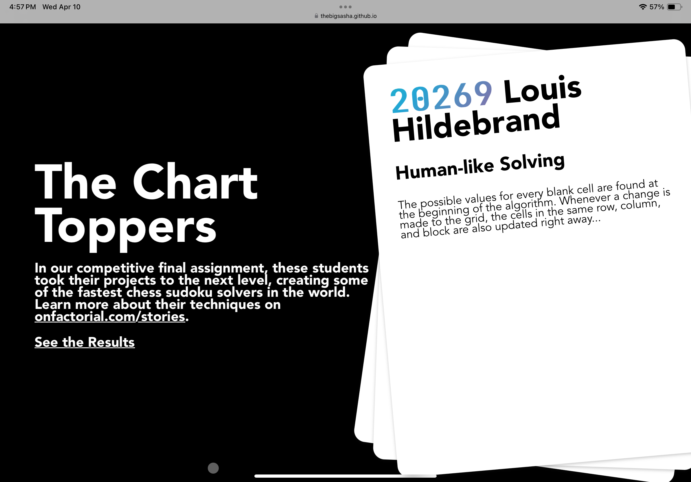 The Best of Comp website from 2020