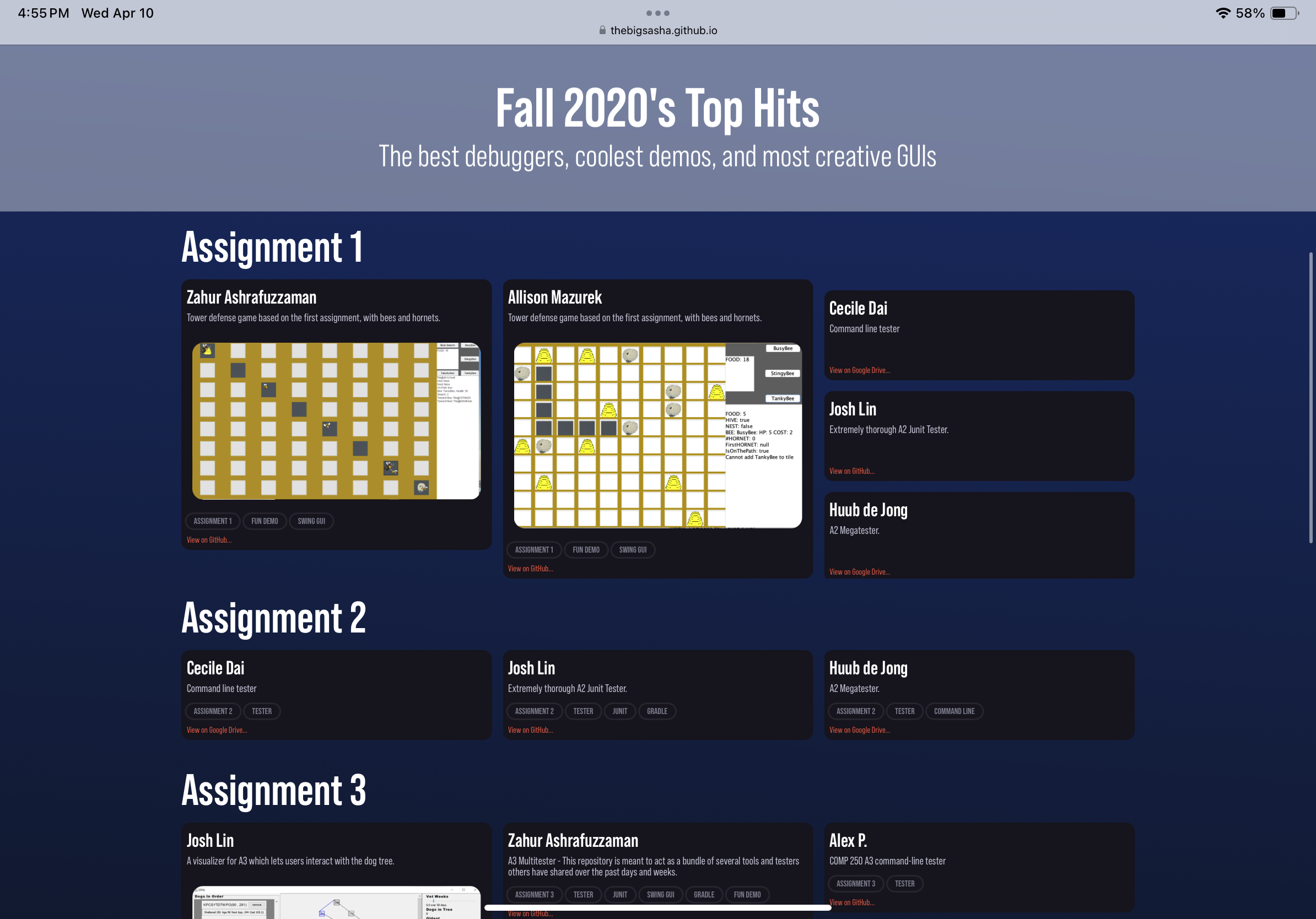 The first Best of Comp site from 2019