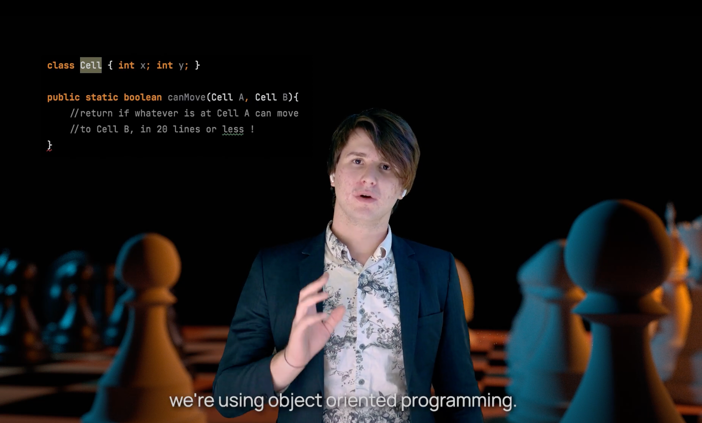 Screencap of Chess OOP Video