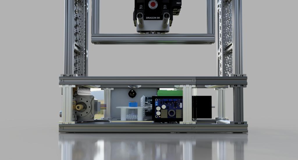 Power & Control Bay at the base of the pan tilt head