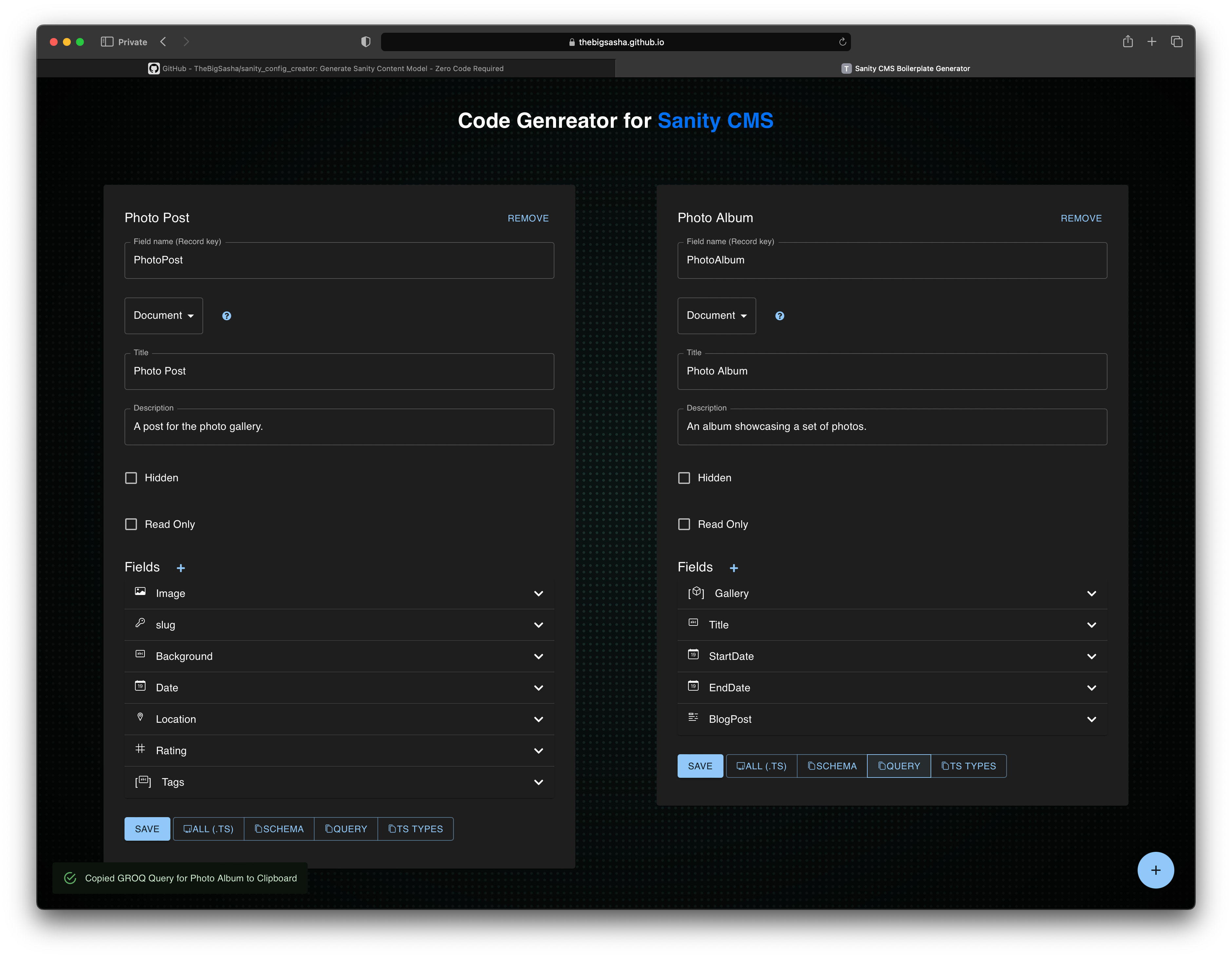 Cover image from Sanity CMS Visual Schema Builder